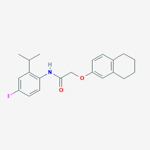 molecular formula C21H24INO2 B5056122 N-(4-iodo-2-isopropylphenyl)-2-(5,6,7,8-tetrahydro-2-naphthalenyloxy)acetamide 