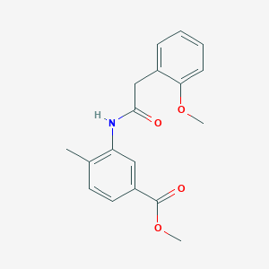 molecular formula C18H19NO4 B5056126 methyl 3-{[(2-methoxyphenyl)acetyl]amino}-4-methylbenzoate 