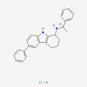 molecular formula C26H27ClN2 B5056165 6-phenyl-N-(1-phenylethyl)-2,3,4,9-tetrahydro-1H-carbazol-1-amine hydrochloride 