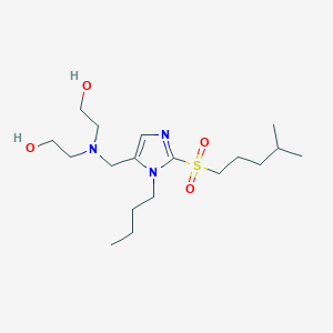 molecular formula C18H35N3O4S B5056172 2,2'-[({1-butyl-2-[(4-methylpentyl)sulfonyl]-1H-imidazol-5-yl}methyl)imino]diethanol 