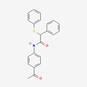 molecular formula C22H19NO2S B5056228 N-(4-acetylphenyl)-2-phenyl-2-(phenylsulfanyl)acetamide CAS No. 349425-58-7