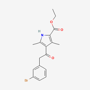molecular formula C17H18BrNO3 B5056233 ethyl 4-[(3-bromophenyl)acetyl]-3,5-dimethyl-1H-pyrrole-2-carboxylate 