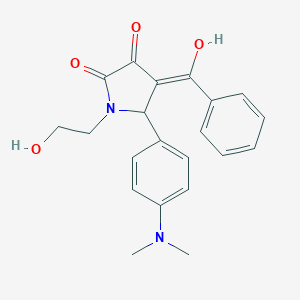 molecular formula C21H22N2O4 B505624 4-benzoyl-5-[4-(dimethylamino)phenyl]-3-hydroxy-1-(2-hydroxyethyl)-1,5-dihydro-2H-pyrrol-2-one 