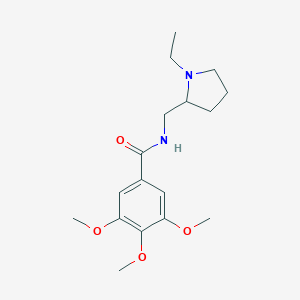 molecular formula C17H26N2O4 B505627 N-[(1-ethyl-2-pyrrolidinyl)methyl]-3,4,5-trimethoxybenzamide 
