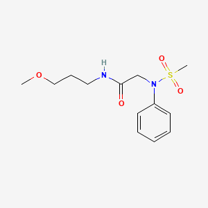 molecular formula C13H20N2O4S B5056307 N~1~-(3-methoxypropyl)-N~2~-(methylsulfonyl)-N~2~-phenylglycinamide 