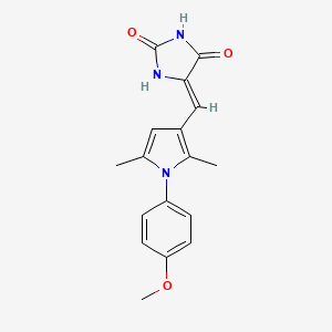 molecular formula C17H17N3O3 B5056308 5-{[1-(4-methoxyphenyl)-2,5-dimethyl-1H-pyrrol-3-yl]methylene}-2,4-imidazolidinedione 
