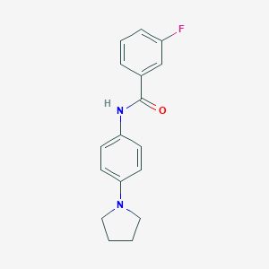molecular formula C17H17FN2O B505631 3-fluoro-N-(4-pyrrolidin-1-ylphenyl)benzamide CAS No. 535945-55-2