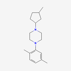 molecular formula C18H28N2 B5056343 1-(2,5-dimethylphenyl)-4-(3-methylcyclopentyl)piperazine 