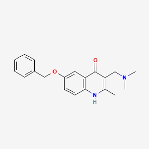 molecular formula C20H22N2O2 B5056351 6-(benzyloxy)-3-[(dimethylamino)methyl]-2-methyl-4-quinolinol 