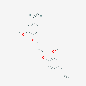 molecular formula C23H28O4 B5056386 4-allyl-2-methoxy-1-{3-[2-methoxy-4-(1-propen-1-yl)phenoxy]propoxy}benzene 