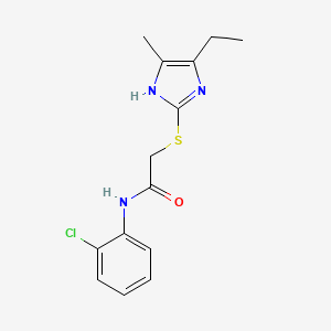 molecular formula C14H16ClN3OS B5056392 N-(2-chlorophenyl)-2-[(5-ethyl-4-methyl-1H-imidazol-2-yl)thio]acetamide 