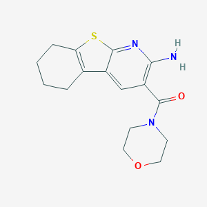 molecular formula C16H19N3O2S B505640 (2-Amino-5,6,7,8-tetrahydro[1]benzothieno[2,3-b]pyridin-3-yl)(morpholin-4-yl)methanone CAS No. 356586-68-0