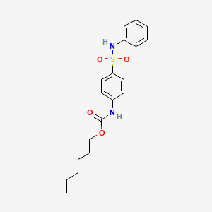 hexyl [4-(anilinosulfonyl)phenyl]carbamate