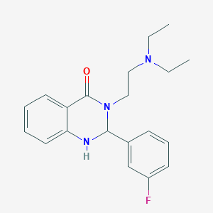 molecular formula C20H24FN3O B505641 3-(2-Diethylaminoethyl)-2-(3-fluorophenyl)-1,2-dihydroquinazolin-4-one 