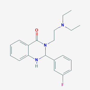 molecular formula C20H24FN3O B505641 3-[2-(DIETHYLAMINO)ETHYL]-2-(3-FLUOROPHENYL)-2,3-DIHYDRO-4(1H)-QUINAZOLINONE 