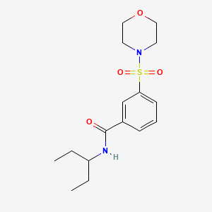 molecular formula C16H24N2O4S B5056413 N-(1-ethylpropyl)-3-(4-morpholinylsulfonyl)benzamide 
