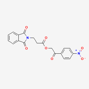 molecular formula C19H14N2O7 B5056414 2-(4-nitrophenyl)-2-oxoethyl 3-(1,3-dioxo-1,3-dihydro-2H-isoindol-2-yl)propanoate 
