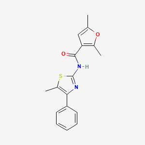 molecular formula C17H16N2O2S B5056430 2,5-dimethyl-N-(5-methyl-4-phenyl-1,3-thiazol-2-yl)-3-furamide 