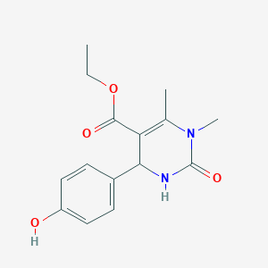 molecular formula C15H18N2O4 B5056454 ethyl 4-(4-hydroxyphenyl)-1,6-dimethyl-2-oxo-1,2,3,4-tetrahydro-5-pyrimidinecarboxylate 