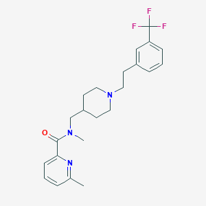 molecular formula C23H28F3N3O B5056485 N,6-dimethyl-N-[(1-{2-[3-(trifluoromethyl)phenyl]ethyl}-4-piperidinyl)methyl]-2-pyridinecarboxamide 