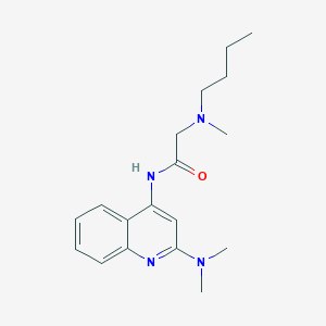 molecular formula C18H26N4O B505650 2-[butyl(methyl)amino]-N-[2-(dimethylamino)-4-quinolinyl]acetamide 