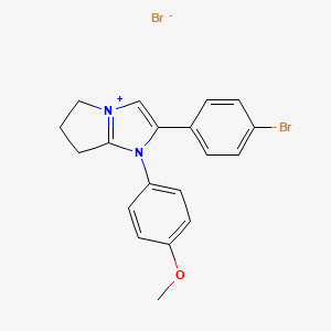 molecular formula C19H18Br2N2O B5056506 2-(4-bromophenyl)-1-(4-methoxyphenyl)-1,5,6,7-tetrahydropyrrolo[1,2-a]imidazol-4-ium bromide 