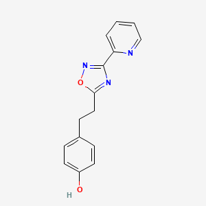 molecular formula C15H13N3O2 B5056527 4-{2-[3-(2-pyridinyl)-1,2,4-oxadiazol-5-yl]ethyl}phenol 