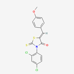 molecular formula C17H11Cl2NO2S2 B5056533 3-(2,4-dichlorophenyl)-5-(4-methoxybenzylidene)-2-thioxo-1,3-thiazolidin-4-one 