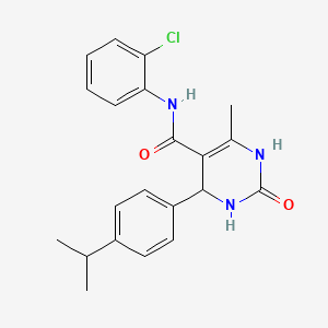 molecular formula C21H22ClN3O2 B5056534 N-(2-chlorophenyl)-4-(4-isopropylphenyl)-6-methyl-2-oxo-1,2,3,4-tetrahydro-5-pyrimidinecarboxamide 
