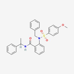 molecular formula C29H28N2O4S B5056535 2-{benzyl[(4-methoxyphenyl)sulfonyl]amino}-N-(1-phenylethyl)benzamide 