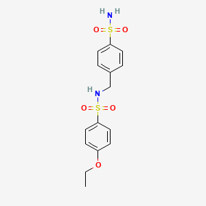 molecular formula C15H18N2O5S2 B5056561 N-[4-(aminosulfonyl)benzyl]-4-ethoxybenzenesulfonamide 