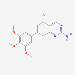 molecular formula C17H19N3O4 B505658 2-amino-7-(3,4,5-trimethoxyphenyl)-7,8-dihydroquinazolin-5(6H)-one CAS No. 364380-99-4