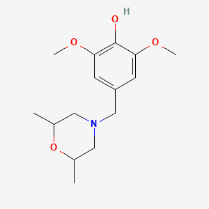 molecular formula C15H23NO4 B5056597 4-[(2,6-dimethyl-4-morpholinyl)methyl]-2,6-dimethoxyphenol 