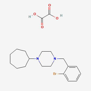 molecular formula C20H29BrN2O4 B5056609 1-(2-bromobenzyl)-4-cycloheptylpiperazine oxalate 
