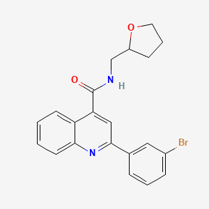molecular formula C21H19BrN2O2 B5056640 2-(3-bromophenyl)-N-(tetrahydro-2-furanylmethyl)-4-quinolinecarboxamide 