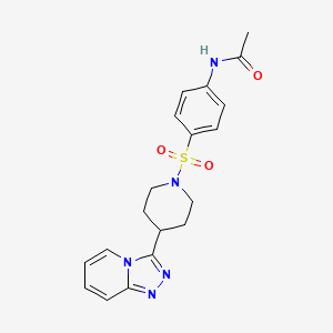 molecular formula C19H21N5O3S B5056652 N-{4-[(4-[1,2,4]triazolo[4,3-a]pyridin-3-yl-1-piperidinyl)sulfonyl]phenyl}acetamide 