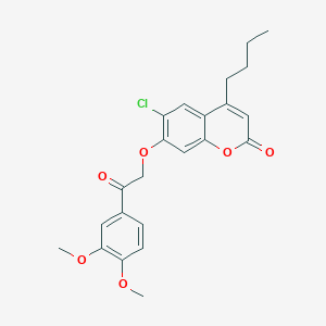 molecular formula C23H23ClO6 B5056667 4-butyl-6-chloro-7-[2-(3,4-dimethoxyphenyl)-2-oxoethoxy]-2H-chromen-2-one 