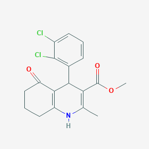 molecular formula C18H17Cl2NO3 B5056679 methyl 4-(2,3-dichlorophenyl)-2-methyl-5-oxo-1,4,5,6,7,8-hexahydro-3-quinolinecarboxylate 