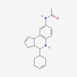 molecular formula C20H24N2O B5056681 N-[4-(3-cyclohexen-1-yl)-3a,4,5,9b-tetrahydro-3H-cyclopenta[c]quinolin-8-yl]acetamide 