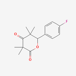 molecular formula C15H17FO3 B5056684 6-(4-fluorophenyl)-3,3,5,5-tetramethyldihydro-2H-pyran-2,4(3H)-dione 