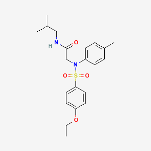 molecular formula C21H28N2O4S B5056695 N~2~-[(4-ethoxyphenyl)sulfonyl]-N~1~-isobutyl-N~2~-(4-methylphenyl)glycinamide 