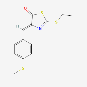 molecular formula C13H13NOS3 B5056722 2-(ethylthio)-4-[4-(methylthio)benzylidene]-1,3-thiazol-5(4H)-one 