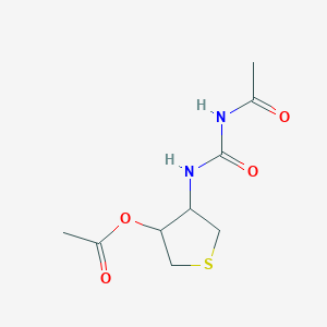 molecular formula C9H14N2O4S B5056735 4-{[(acetylamino)carbonyl]amino}tetrahydro-3-thienyl acetate 