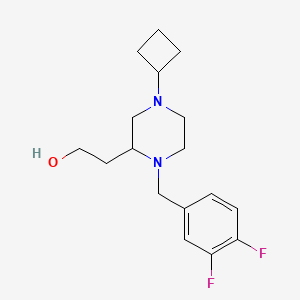 molecular formula C17H24F2N2O B5056758 2-[4-cyclobutyl-1-(3,4-difluorobenzyl)-2-piperazinyl]ethanol 