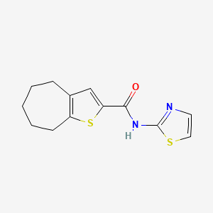 molecular formula C13H14N2OS2 B5056766 N-1,3-thiazol-2-yl-5,6,7,8-tetrahydro-4H-cyclohepta[b]thiophene-2-carboxamide 