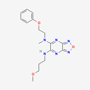 molecular formula C17H22N6O3 B5056775 N'-(3-methoxypropyl)-N-methyl-N-(2-phenoxyethyl)[1,2,5]oxadiazolo[3,4-b]pyrazine-5,6-diamine 