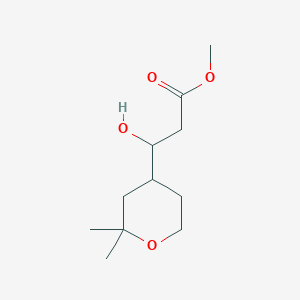 molecular formula C11H20O4 B5056800 methyl 3-(2,2-dimethyltetrahydro-2H-pyran-4-yl)-3-hydroxypropanoate 