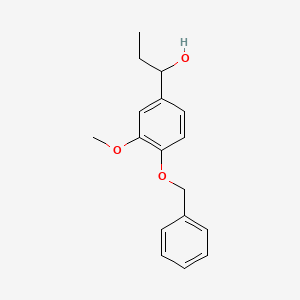 molecular formula C17H20O3 B5056810 1-[4-(benzyloxy)-3-methoxyphenyl]-1-propanol CAS No. 5438-66-4