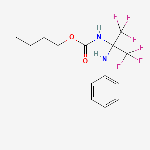 butyl [2,2,2-trifluoro-1-[(4-methylphenyl)amino]-1-(trifluoromethyl)ethyl]carbamate
