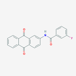molecular formula C21H12FNO3 B5056845 N-(9,10-dioxo-9,10-dihydro-2-anthracenyl)-3-fluorobenzamide 